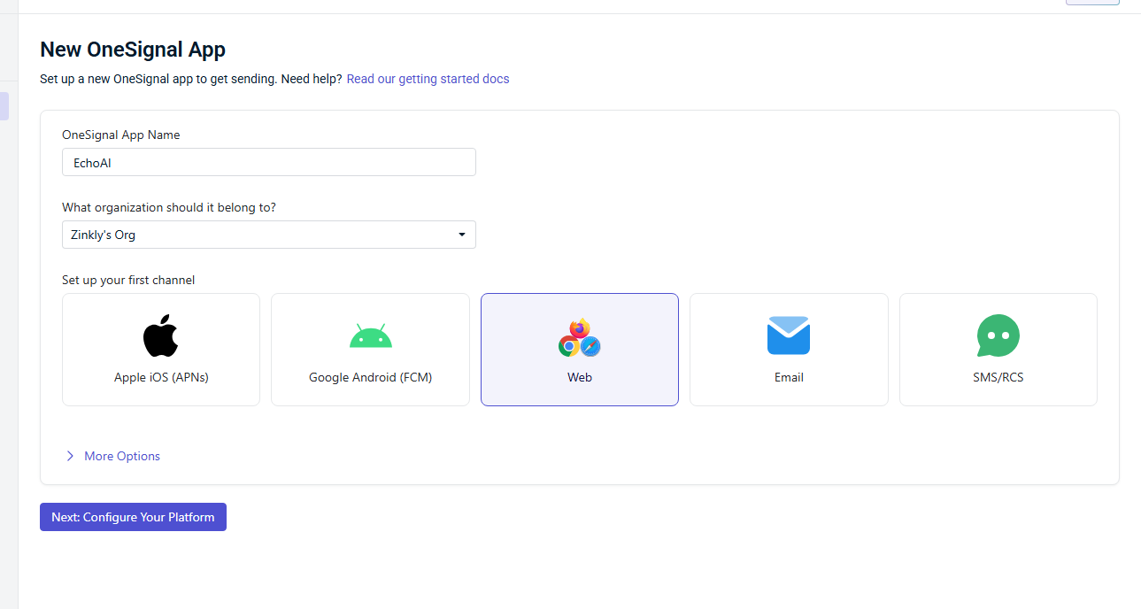 OneSignal: Select Web Push